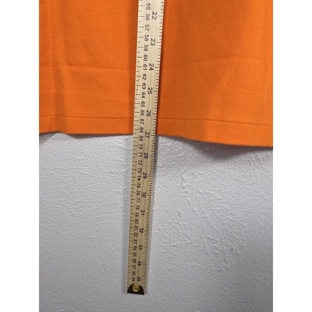 Polo Ralph Lauren Orange Custom Slim Fit Short Sleeve Polo Shirt Men Size Medium